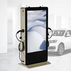 Customized 7/22/43kw Outdoor Commercial 55 Inch Advertising Screen AC Ev Charger For Car