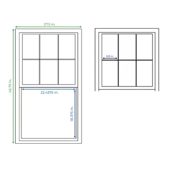 Customized Sizes Heavy Duty Aluminum Tempered Glass Double Hung Sliding Windows Thermal Break with Decoration Grids for House
