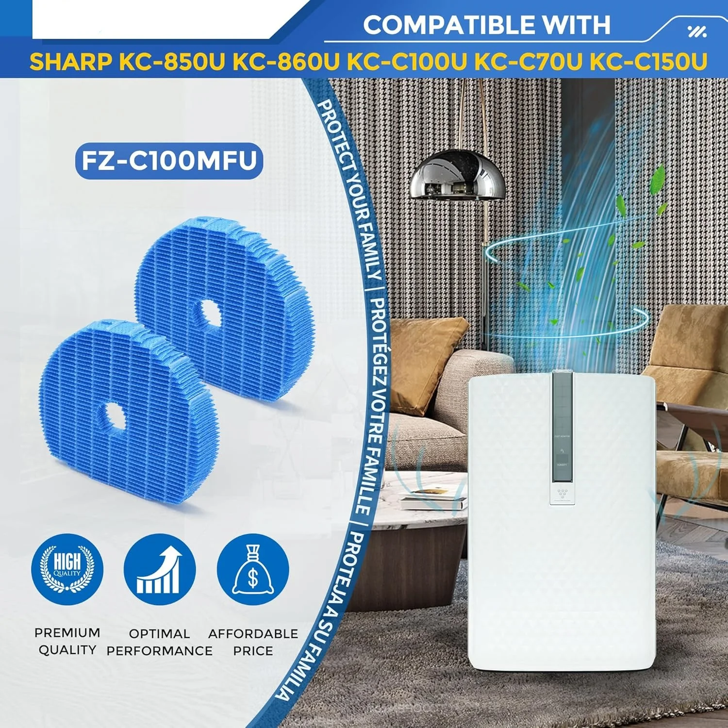kc 860u air purifier humidifier spare humidifier filter-5