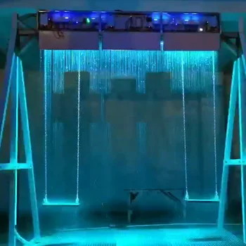 Factory Price Water Park Decoration Swing Waterfall Manufacturer Supply Digital Graphic Water Feature Swing Water Curtain