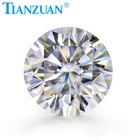 White Color Whitewhite DF Grade White Color Moissanite VVS Clarity Round Shape Brilliant Cut Loose Gemtstone