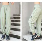 2021 Fall Cheap Ladies Loose Jogging Pants Solid Color Splicing Letter Print Polyester Women Jogger Pants