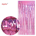 Wedding Party Birthday Wedding Party Photo Booth Laser Stripe Metallic Tinsel Foil Decoration Curtain