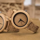 Timepieces Drop Shipping Lovers Watches Wooden Timepieces Handmade Cork Wood Strap Bamboo Women Watch