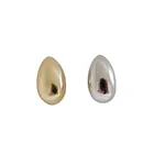 Stud Earrings 2022 Korean Design Simple Women 925 Silver Jewelry 14K Oval Gold Stud Earrings