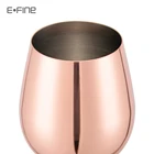 Glass Glass EFINE 18 Oz Stainless Steel Wine Glass Unbreakable Metal Copper Goblet Custom Factory Price