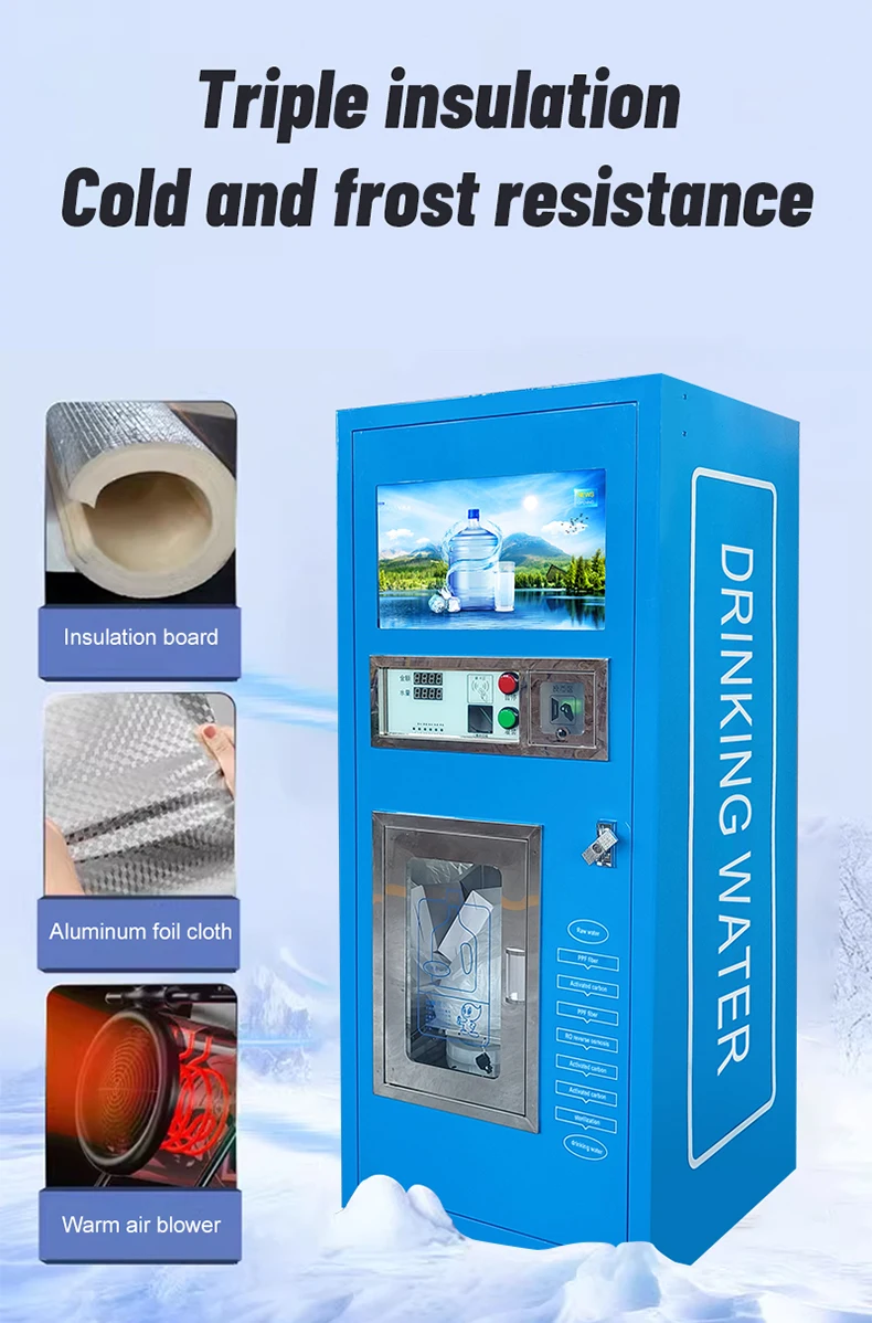 Vending Machine Water 400gpd Multi-stage Filtration Reverse Osmosis Purified Water Vending Machine