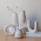 Ceramic Crafts Nordic Ceramic Vase Home Decoration Ornaments White Ceramic Art Vases Home Decorations Crafts