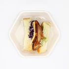Bagasse Bowl Disposable Biodegradable Sugarcane Bagasse Hexagonal Cake Plate Disposable Round Bowls For Fruit