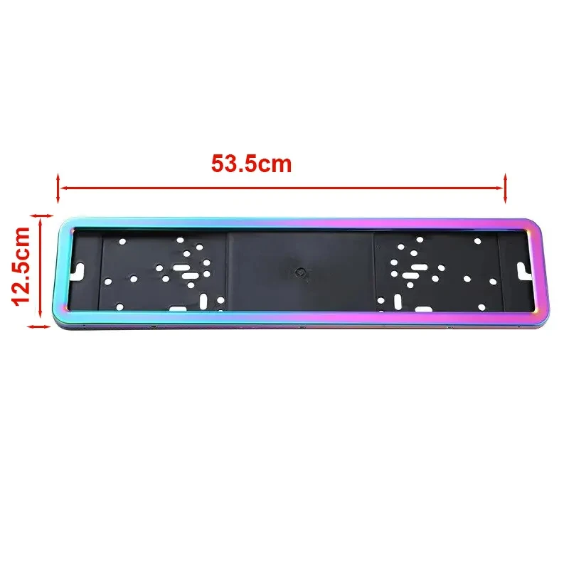 Stainless Steel Border License Number Plate Frame Custom Printing Wholesale Europe Car Plate Cover Holder ABS Plastic supplier