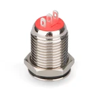 Metal Momentary Switch Miniature Short Body Waterproof Momentary Flat Round Pushbutton 10mm Metal Switches