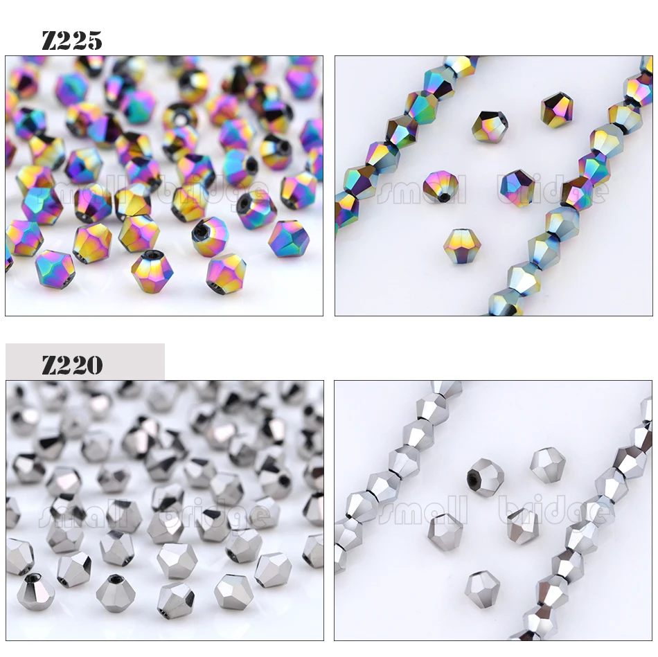 product czech silver colour spacer bicone beads for making jewelry accessories diy perles loose faceted glass crystal beads-33