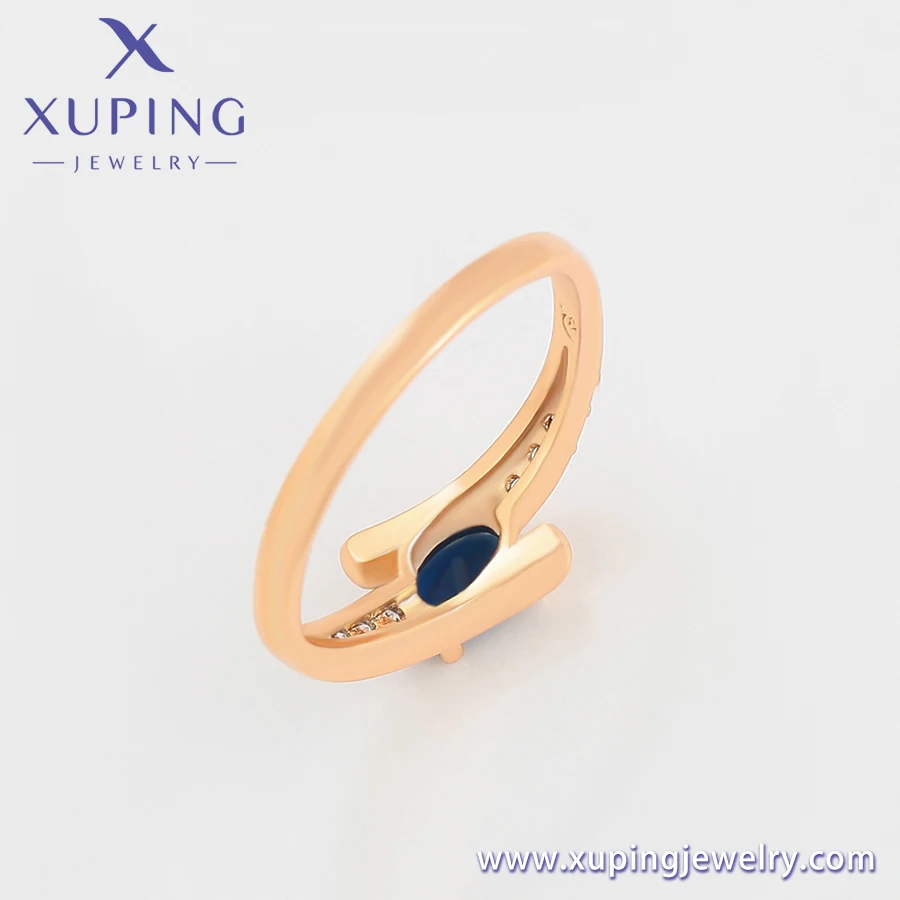 A00901340 xuping Weekly Deals Free sample mexican style copper jewelry 18K gold color Highly reflective Multi-stone finger ring