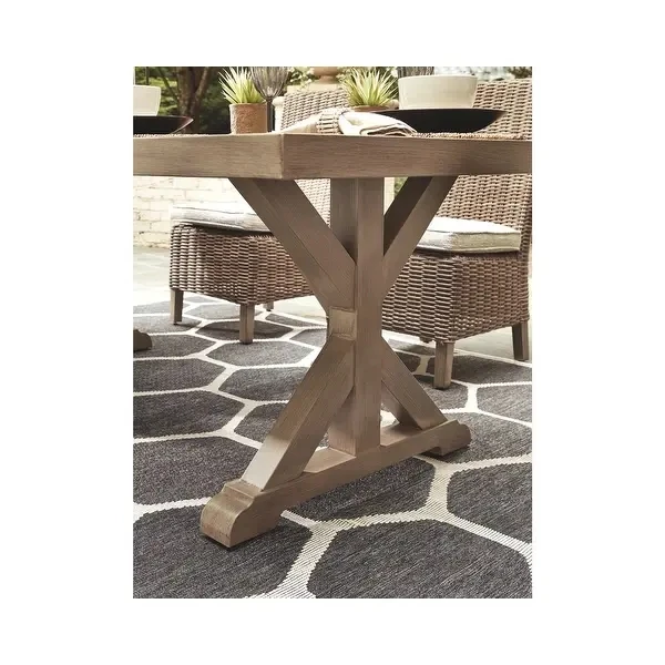 Wicker outdoor table and chair set rattan garden dining table furnitures tables