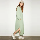 2021 New Design Woman's Long Sleeve Saudi Arabia Style Polyester Crepe Summer Long Maxi Dress