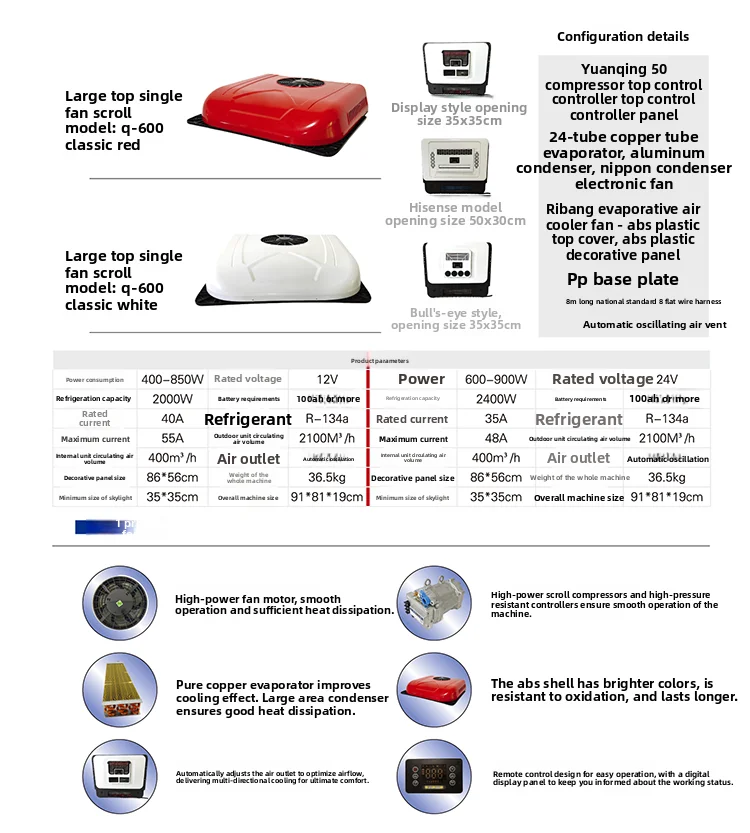 Parking Cooler, RUIDIAITE, 12V/24V, Brushless - detail 12