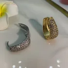 Huggie Earrings Lotus Huggie Earrings Hoop Gold Plated Brass Zirconia Women Earrings