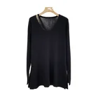 Wool Sweater Beading At V-neck Lady Knitwear Pullover Women's Wool Cashmere Knitted Pullover Sweater Knit Sweater
