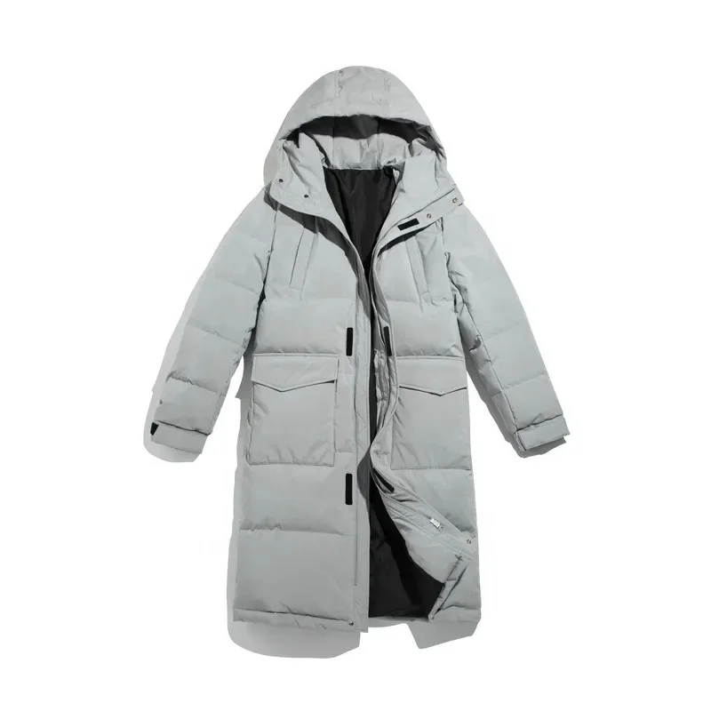 Wantdo Men's Big and Tall Winter Coat Warm Long Puffer Jacket Thickened Snow Parka Outerwear with Removable Fur Hood