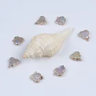 Shape Irregular 13-14mm Cloud Shape Coin Pearl Pendant Gold Electroplated Edges Irregular Pearl Jewelry