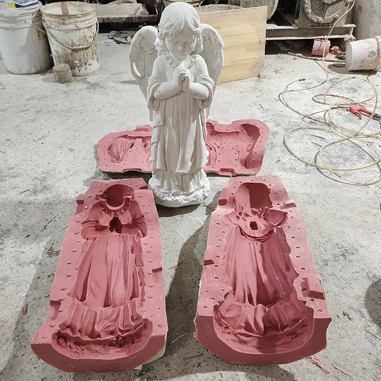 优质各种雕塑模具真人尺寸玻璃纤维模具天使混凝土模具花园雕像水泥模具