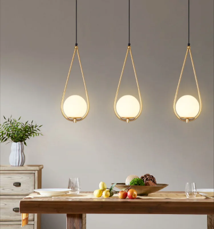 Nordic postmodern restaurant bar lamp clothing store simple lamps bedroom bedside single head small pendant light