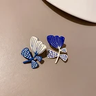 Blue Earrings Earrings Womens Stud Earrings New Design Blue Leaf Stud Earrings Women