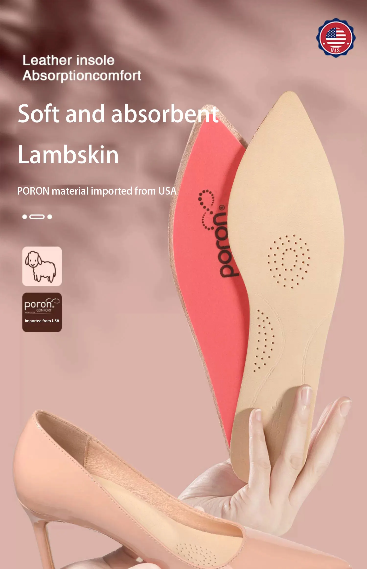 US Poron Insoles for High Heels Sweat Absorbing Wholesale US Poron Insoles for High Heels Sweat Absorbing Wholesale
