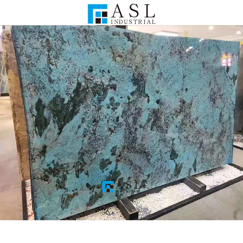 Factory direct blue marble macauba onyx marble sky blue quartzite marmol azul precio