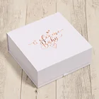 Logo Wedding A5 Gift Box Customised Logo A5 White Packaging Folding Magnetic Present Gift Boxes For Wedding Bridesmaid
