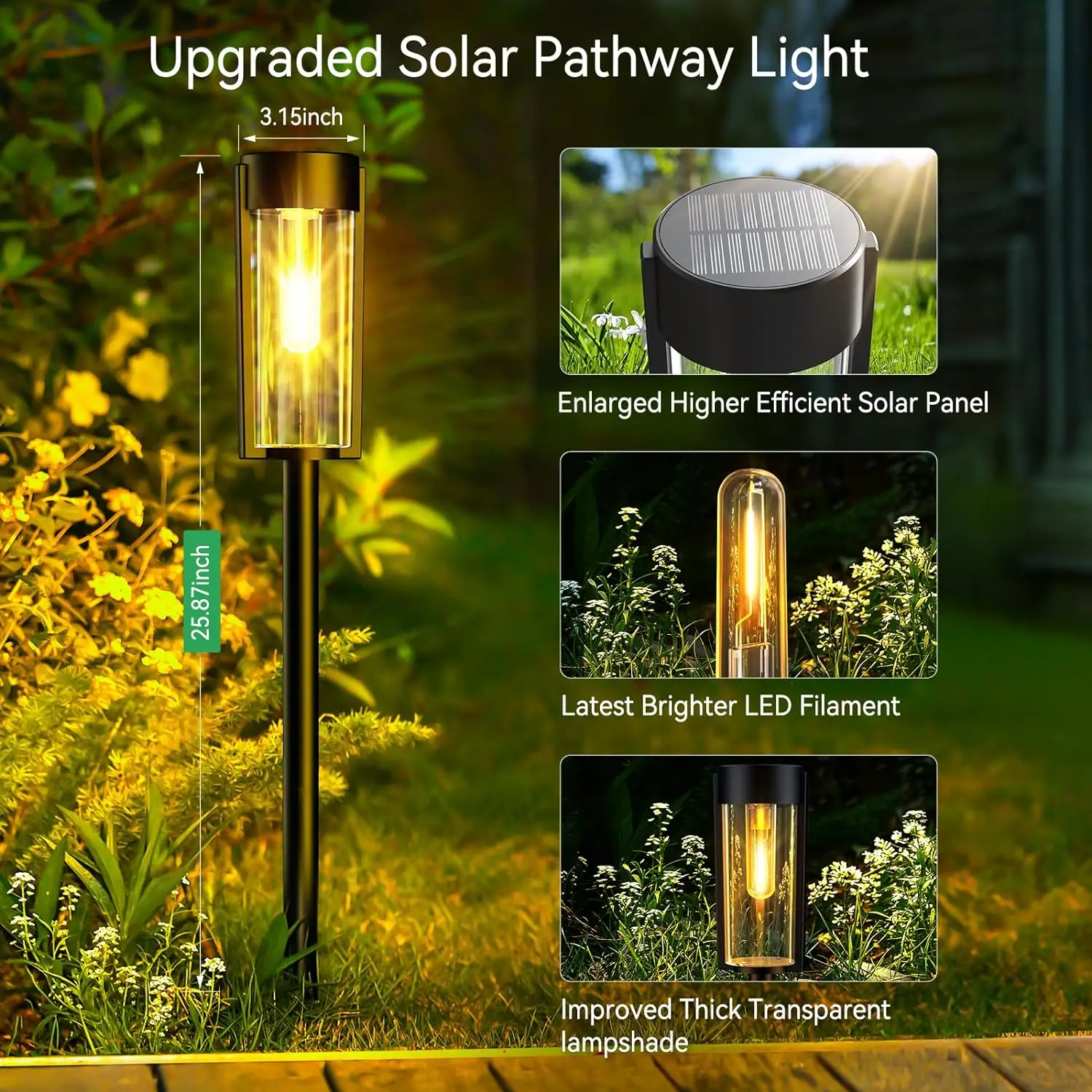 5W Solar Motion Sensor Lights LED Security Deck light Outdoor IP65 Waterproof Solar Wall Lamp Yard Solar candle Fence light