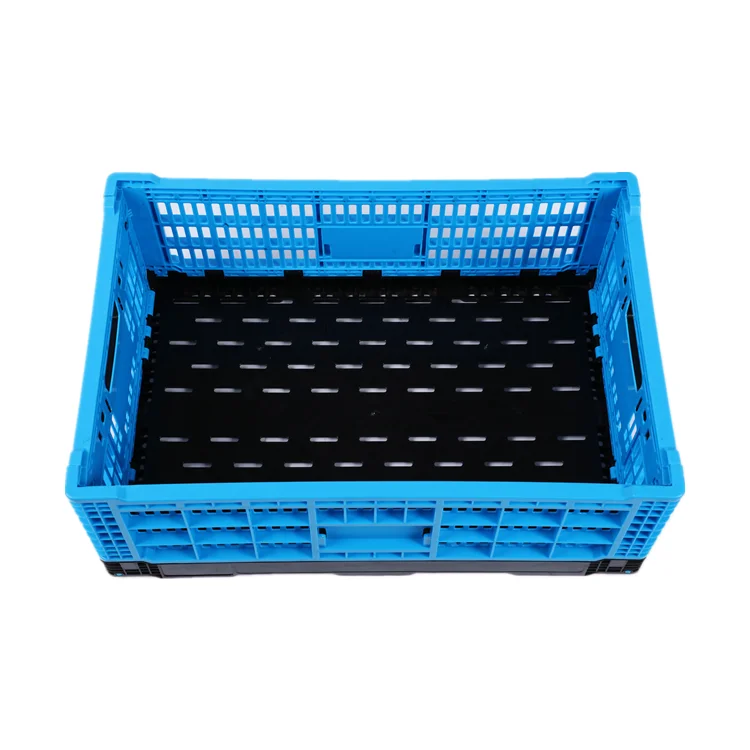 Manufacturer hot sale logistics plastic foldable crate for vegetables and fruit supplier