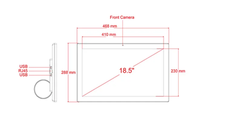 18.5 Inch Tablet Android 4.4 Lcd Tv 12 Volt/plastic Advertising Smart Touch Android Tablet Pc