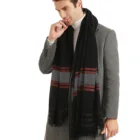 Shawl March New Trade Festival Wholesale Latest Design Black Scarf For Men Stylish Shawl