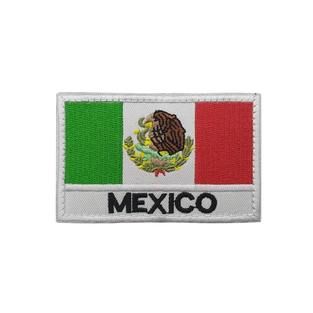 Venezuela Flag Embroidered Iron-On Patch South America Emblem White Border 