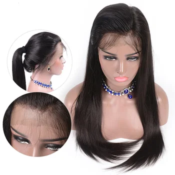 Wholesale Brazilian hair Transparent Lace Wig Long Glueless Shy Double Drawn Virgin Hair Straight Swiss Lace Hd Lace Frontal Wig