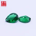Shape Pear Factory Price Shape Pear Cut Loose Green Yag Synthetic Stone Emerald Gemstone