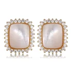 New Pearl Earrings Pearlearringstrendy Drop Earrings OUXI 2020 New Fashion Shell Pearl Statement Stud Earrings C21880