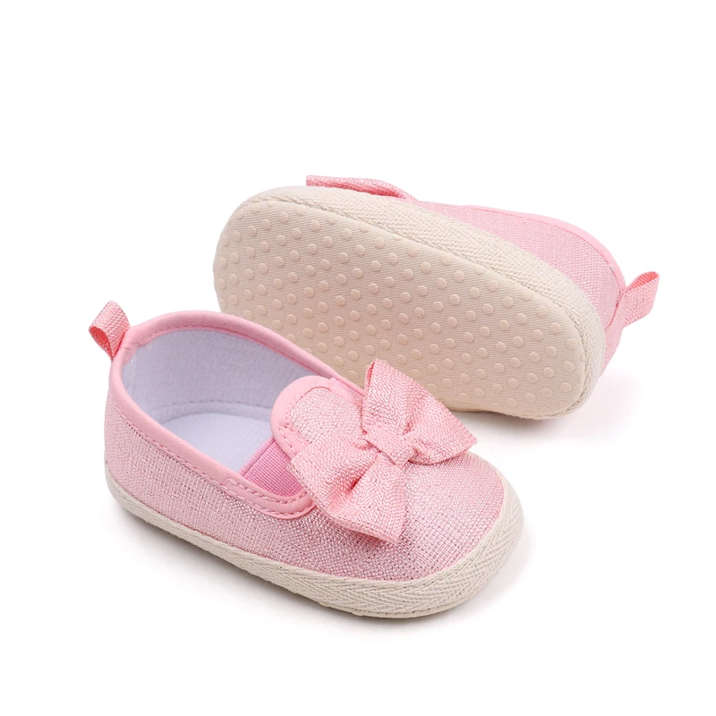 New Arriving Spring and Autumn Unlaced Bow Soft Soled Baby Toddler Shoes for Girls factory