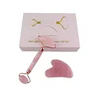 Jade 100% Natural Beauty Care Crystal Quartz Jade Stone Rose Quartz Jade Roller Gua Sha Set