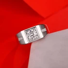 Diamond Ring Thriving Gems 1Ct 925 Sterling Silver Jewelry Moissanite Diamond Ring For Men