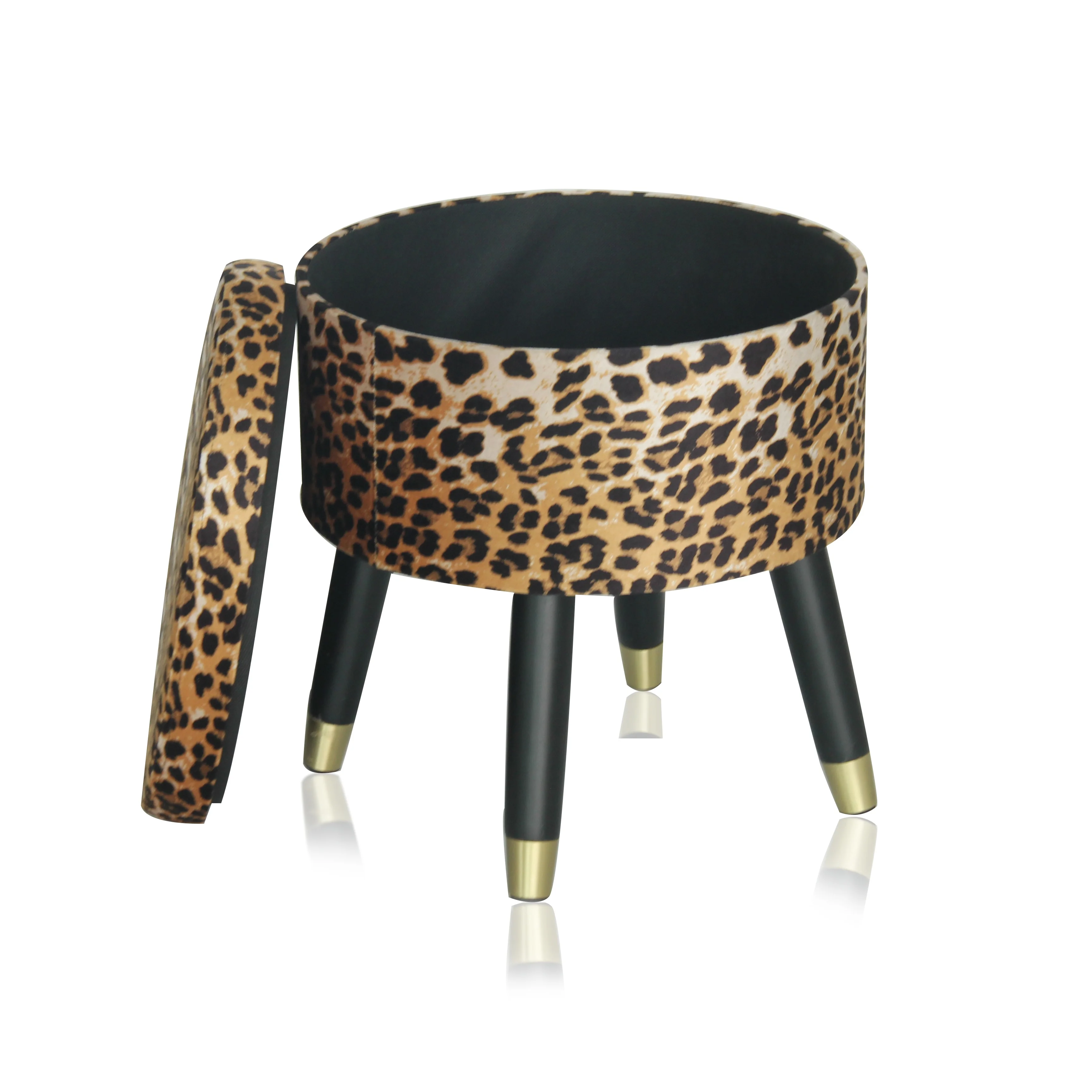 animal print dressing table stool