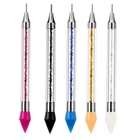 Tools Dual Dot Nail Art Pen Double Head Nail Diamond Dotting Pens Art Tools Dual Ended Nail Dotting Wax Pen