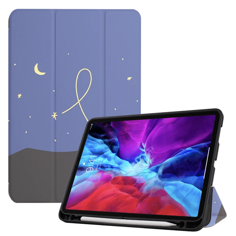 Case Cute For Ipad Pro Cartoon Printing Designs For Ipad Pro 11 Inch 2020 Lightweight Trifold Stand Smart Leather Cover - Buy Case For Ipad Pro,Belk Case For Ipad,Leather Tablet