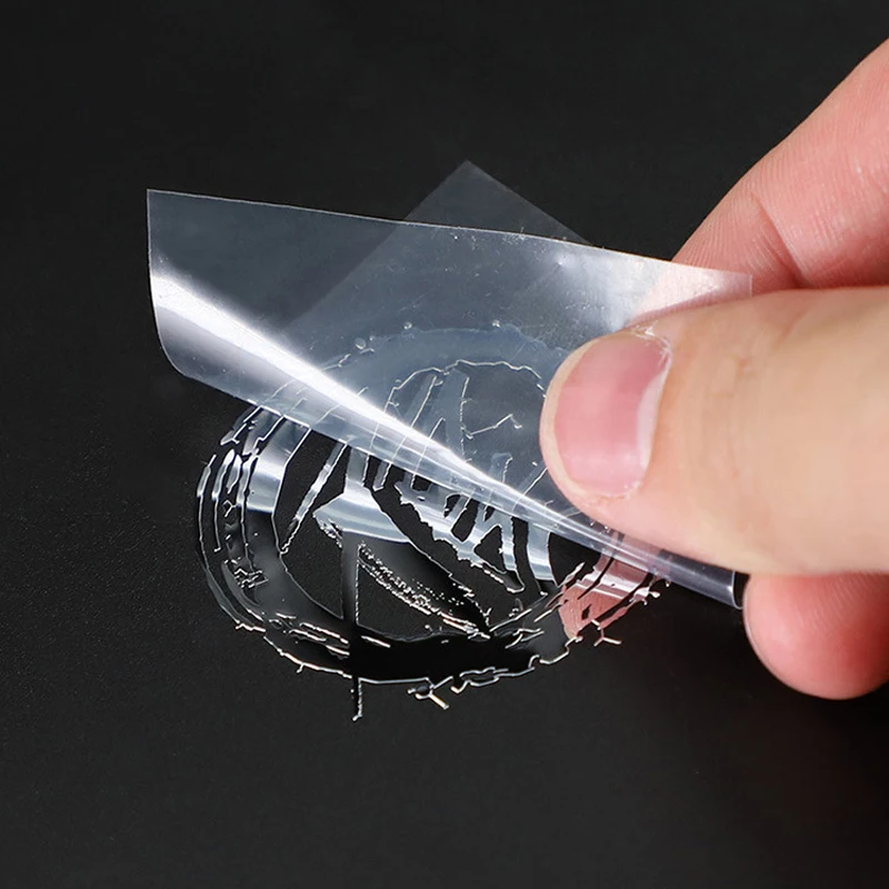 Custom Metal Nickel Transparent LOGO UV Transfer Metallic Printing Crystal Paste Packaging Label Bronzing Hot Silver Stickers