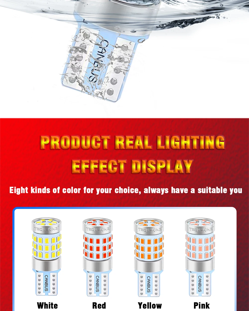 TECH-KING Car T10 2016 42SMD LED Chip With CanBus For Width Light/Interior Light/Licence Plate Light 9-80V T10 led bulb