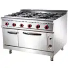 Range Professional Cooking Range Stainless Steel Commercial 6 Burner Gas Cooker Oven