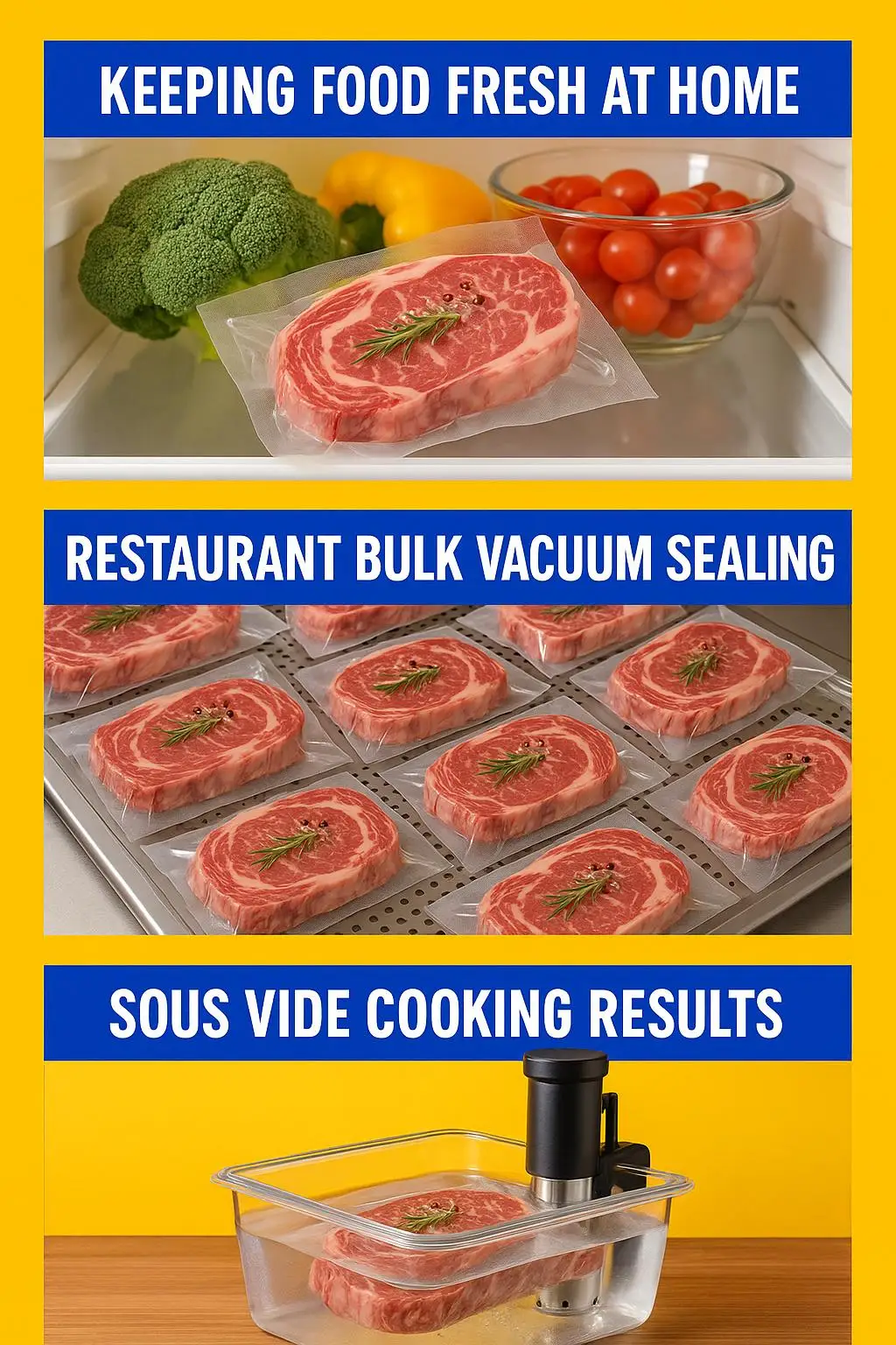Microwave Safe Embossed Vacuum Bags for Meal Prep Freezer Sous Vide Custom Food Grade - detail 6
