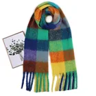 Winter Scarf Woven 2021 New Style Winter Scarf Soft Acrylic Check Plaids Woven Scarf With Fringes