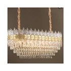Bead Lighting Nordic Retro Industrial Ship Type K9 Crystal Bead Chandelier Villa Castle Hall Lighting Decoration Lamp